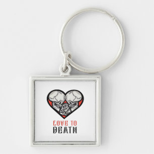Aesthetic Valentines Till Death Do Us Part Key Ring