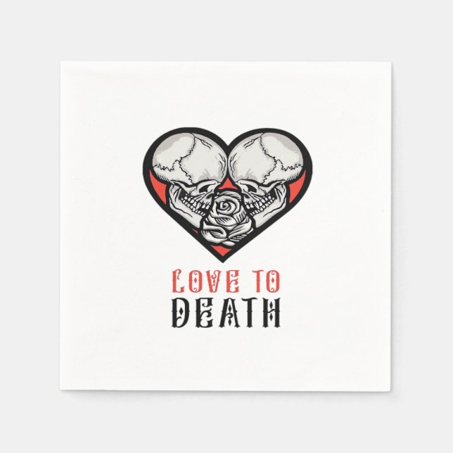 Aesthetic Valentines Till Death Do Us Part Napkin (Front)