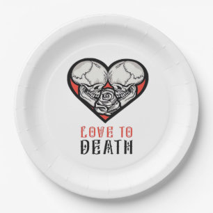 Aesthetic Valentines Till Death Do Us Part Paper Plate