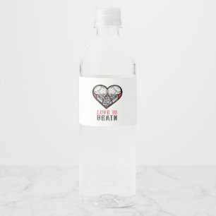Aesthetic Valentines Till Death Do Us Part Water Bottle Label
