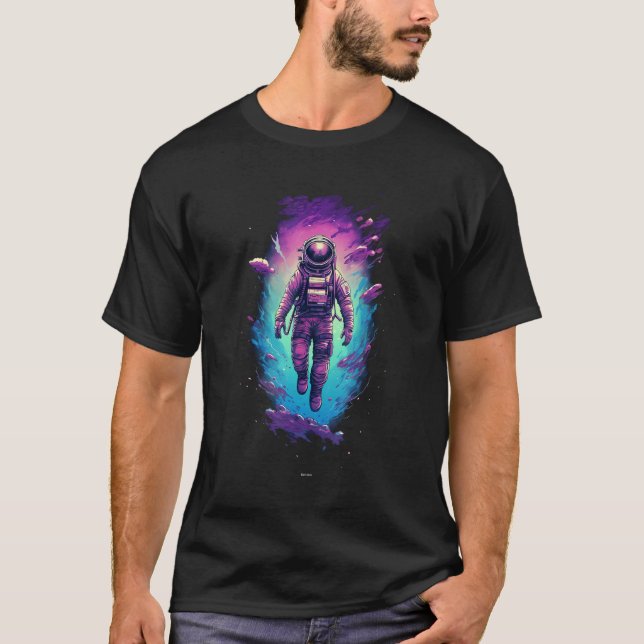 Aesthetic Vaporwave Astronaut Graphic Spaceman Gra T-Shirt (Front)