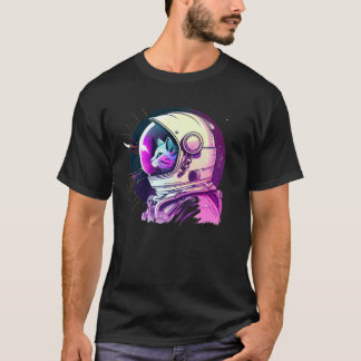 Aesthetic Vaporwave Space Cat 80s 90s Astronaut 1 T-Shirt