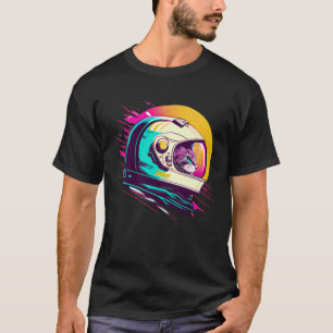 Aesthetic Vaporwave Space Cat 80s 90s Astronaut 1 T-Shirt