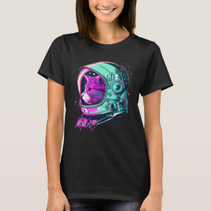 Aesthetic Vaporwave Space Cat 80s 90s Astronaut  2 T-Shirt