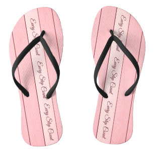Aesthetic Vertical Wood Pattern Pink Colour Flip Flops