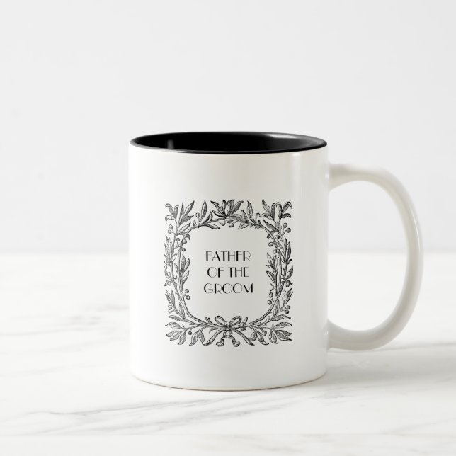 Aesthetic Victorian Gift, Father Of The Groom, Two-Tone Coffee Mug (Right)