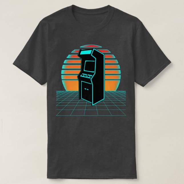 Aesthetic Video Gaming Arcade Game Machine 80s Sty T-Shirt (Design Front)