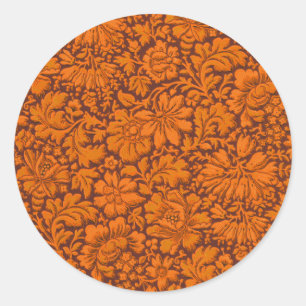 Aesthetic Vintage All Over Floral Print Classic Round Sticker