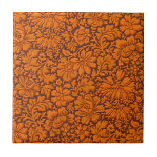 Aesthetic Vintage All Over Floral Print Tile