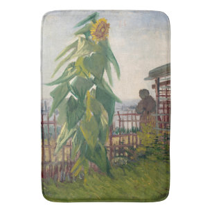 Aesthetic Vintage Art Van Gogh Sunflower Garden Bath Mat