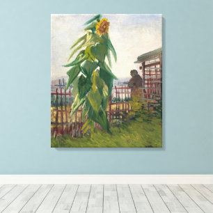 Aesthetic Vintage Art Van Gogh Sunflower Garden Canvas Print