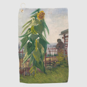 Aesthetic Vintage Art Van Gogh Sunflower Garden Golf Towel