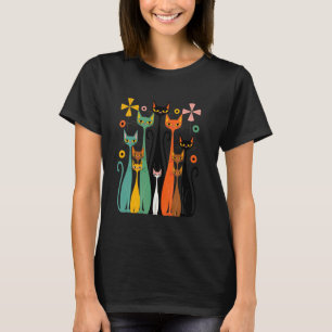 Aesthetic Vintage Mod Cat Design u2013 Retro 50s K T-Shirt