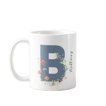 Aesthetic Watercolor Floral Letter B Monogram