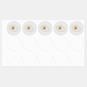 Aesthetic Watercolor Fried Egg Minimalist Art Prin