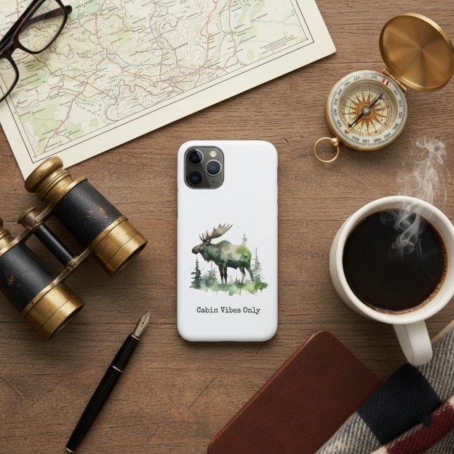 Aesthetic Watercolor Moose Lodge Style Case-Mate iPhone Case (Creator Uploaded)