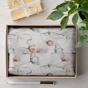 Aesthetic Watercolor Patriotic Wildflowers Tissue Paper