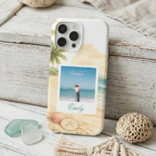 Aesthetic Watercolor Polaroid Beach Lover Name
