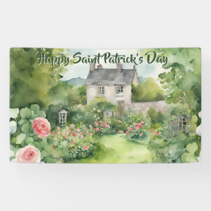 Aesthetic Watercolor St Patricks Day Banner