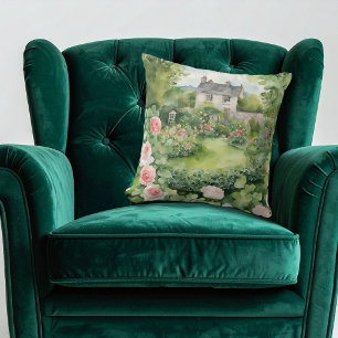 Aesthetic Watercolor St Patricks Day Irish House Cushion