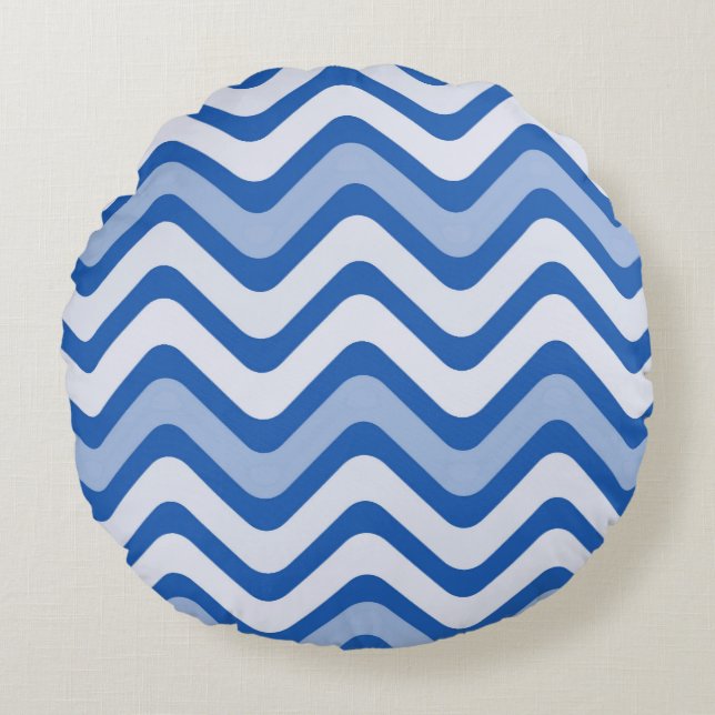 Aesthetic Waves Round Cushion (Front)