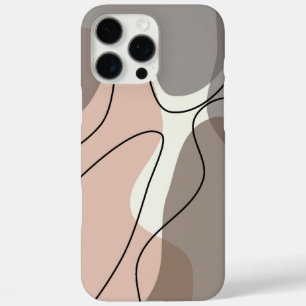Aesthetic Wavy Abstract Art Neutral Phone Case