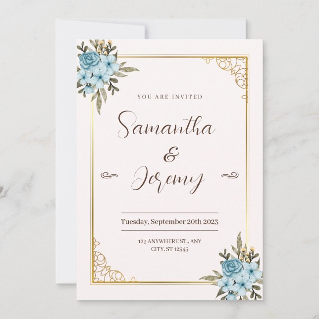 Aesthetic Wedding Save the Date Invitation (Front)