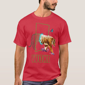 Aesthetic Wireframe Tiger Wildlife Wilderness T-Shirt