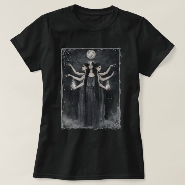 Aesthetic Witches Werewolves Moon Witchy T-Shirt (Design Front)