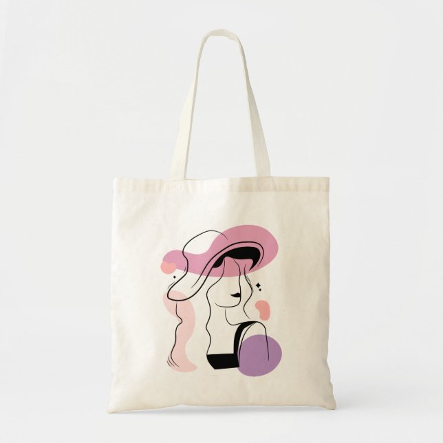 Aesthetic Woman Illustration - Tote Bag (Front)