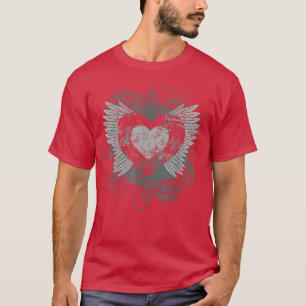 Aesthetic Y2k Fairy Wings Heart Alt Grunge  T-Shirt