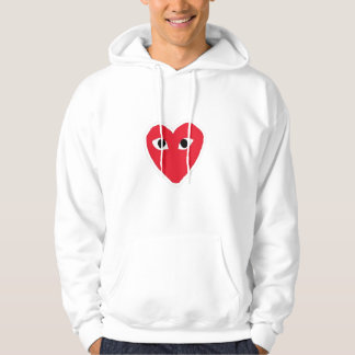aesthetic y2k red heart hoodie