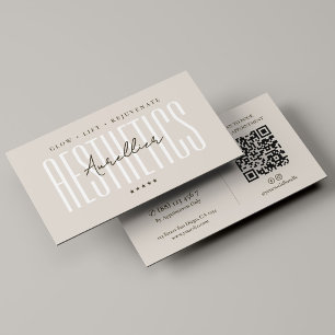 Aesthetician Aesthetic Glow Specialist Sand Business Card
