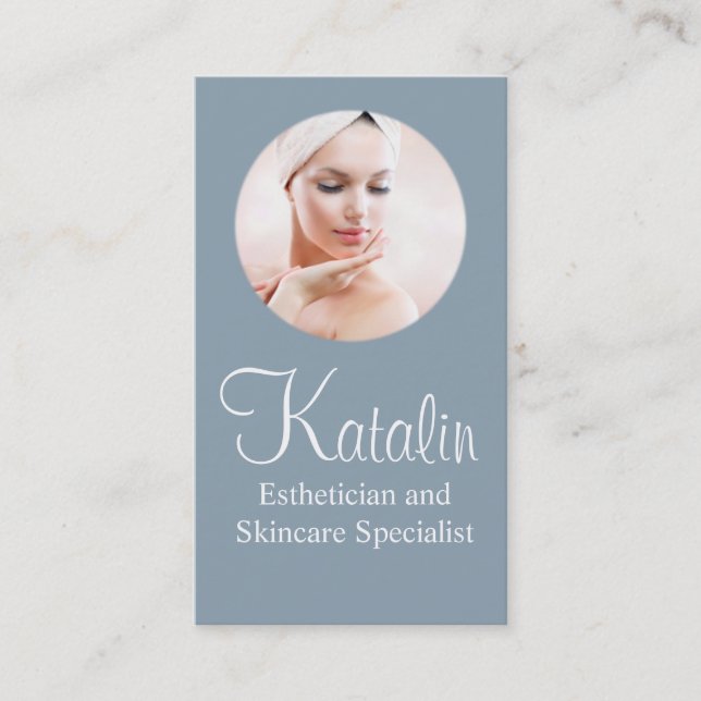 Aesthetician and Skincare Specialist Business Card (Front)
