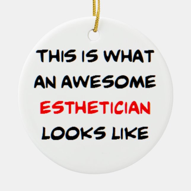 aesthetician, awesome ceramic tree decoration (Front)