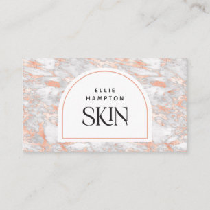 Aesthetician Beautician Rose Gold Marble Arch Business Card