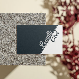 Aesthetician Beauty Salon Black White Grey Grey  Loyalty Card