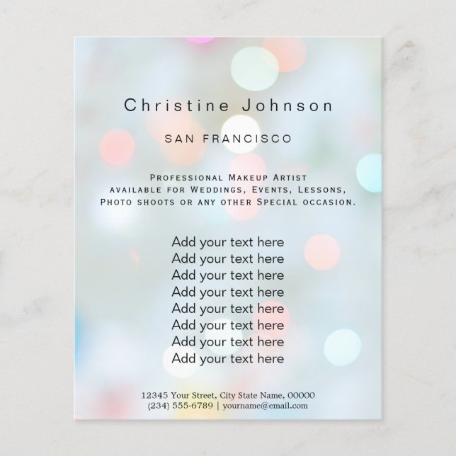 aesthetician beauty salon flyer (Front)