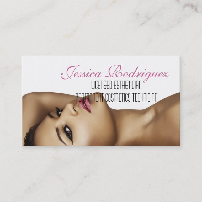 Aesthetician Beauty Skin Care Business card (Front)