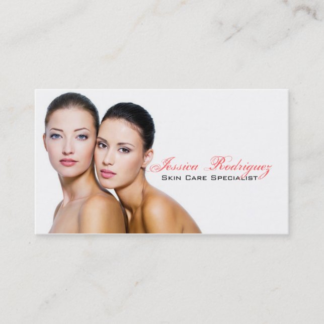Aesthetician Beauty Skincare business cards (Front)