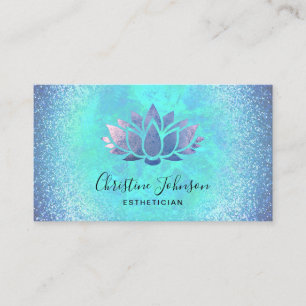 aesthetician blue lotus business card