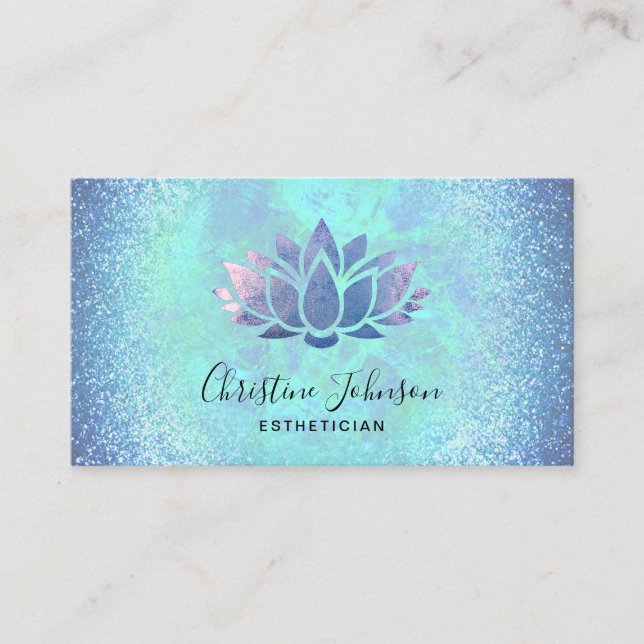 aesthetician blue lotus business card (Front)