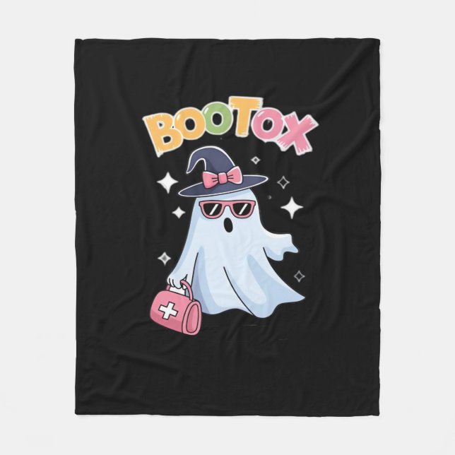Aesthetician Botox Halloween Aesthetic Nurse Plast Fleece Blanket (Front)