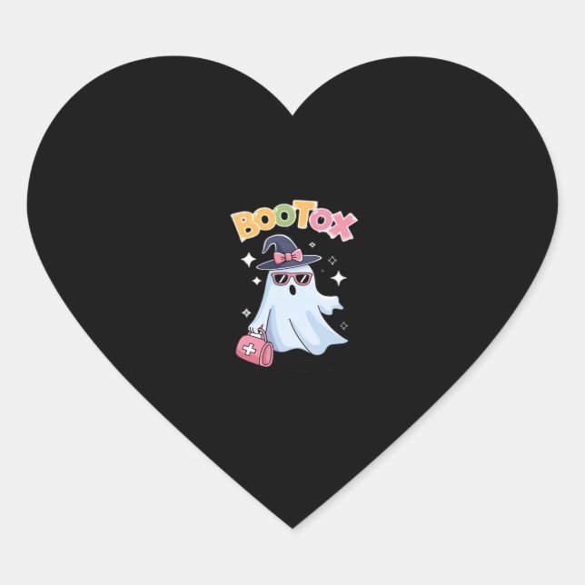 Aesthetician Botox Halloween Aesthetic Nurse Plast Heart Sticker (Front)