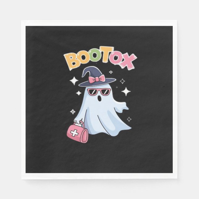 Aesthetician Botox Halloween Aesthetic Nurse Plast Napkin (Front)