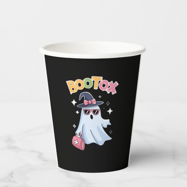 Aesthetician Botox Halloween Aesthetic Nurse Plast Paper Cups (Front)