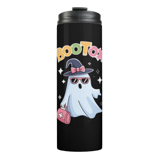 Aesthetician Botox Halloween Aesthetic Nurse Plast Thermal Tumbler (Front)