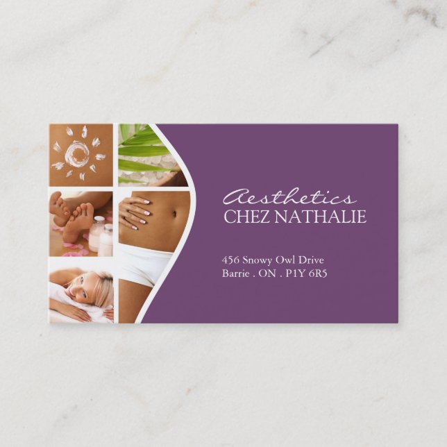 Aesthetician ~ Business Card (Front)