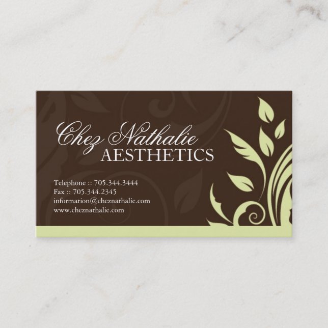 Aesthetician Business Card (Front)
