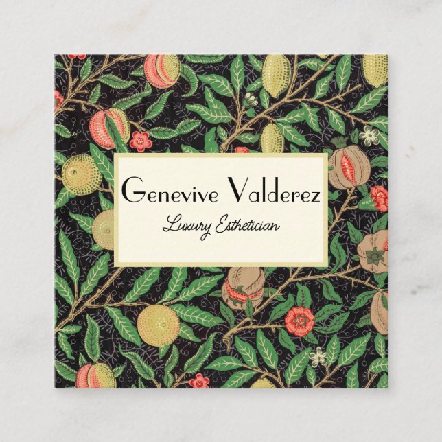 Aesthetician Business Card, Hairstylist,Hairdresse Square Business Card (Front)